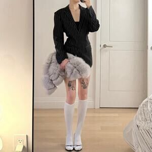 Danielle guizio pinstripe blazer structured